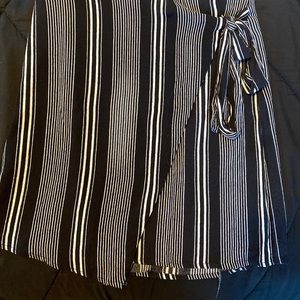 Black and White Striped Skirt
